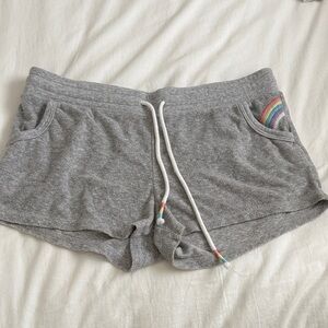 PJ Salvage Gray Shorts with Rainbow Detail